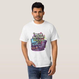 T-shirt Funny Gaming Meme Illustration – Neon Gamer Quote 