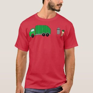 T-shirt Funny Garbage Man Holding Trash Bin With Garbage T