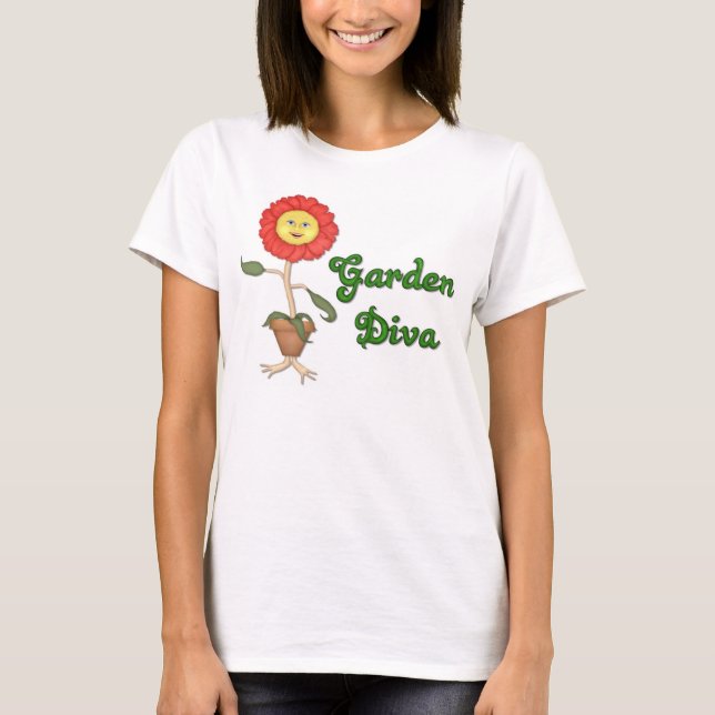 T-shirt Funny Garden Diva (Devant)