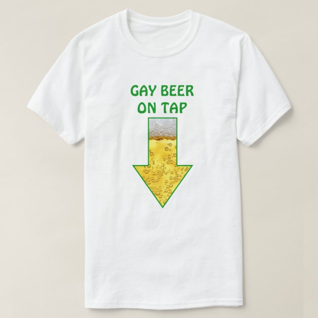 T-shirt Funny Gay Joke Beer Party Club (Design devant)