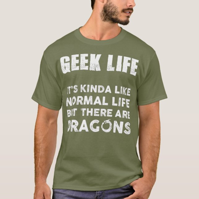 T-shirt Funny Geek Life (Devant)