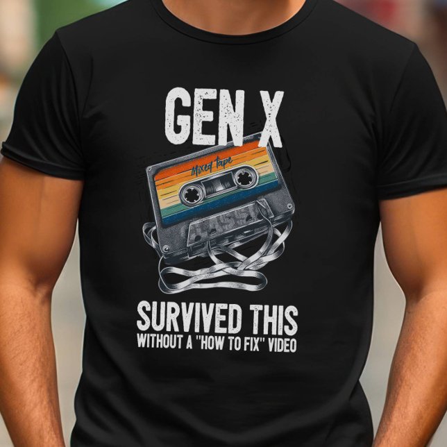 T-shirt Funny Gen X Survied Tangé Cassette (Créateur téléchargé)