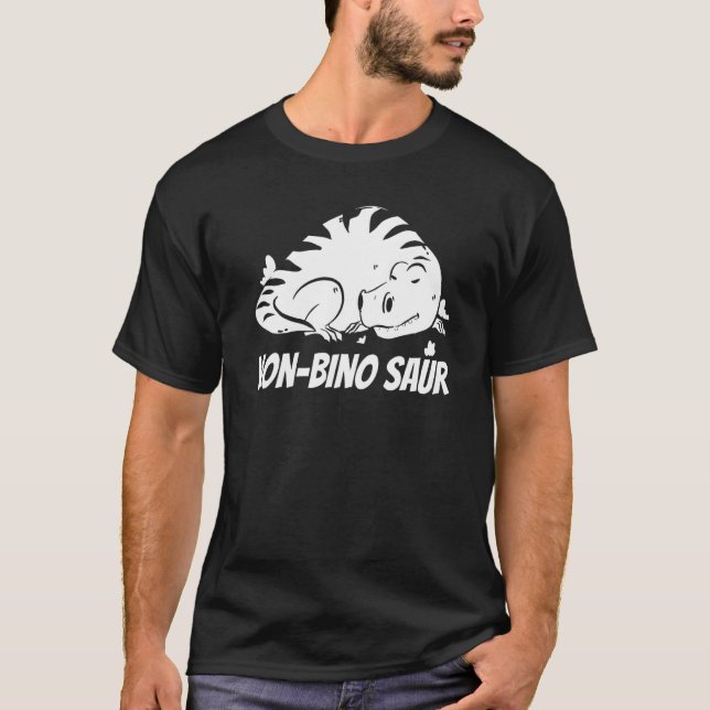 T-shirt Funny Gender Fluid Neutral Binary Pride - Non Bino (Devant)
