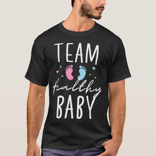 T-shirt Funny Gender Reveveval Team Healthy Baby Party (Devant)