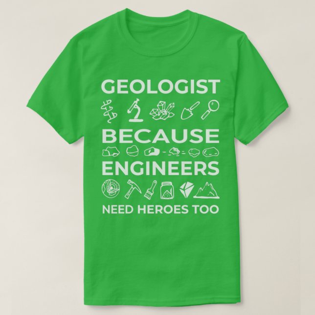 T-shirt Funny Géologue Géologie Ingénieurs Classique TShir (Design devant)