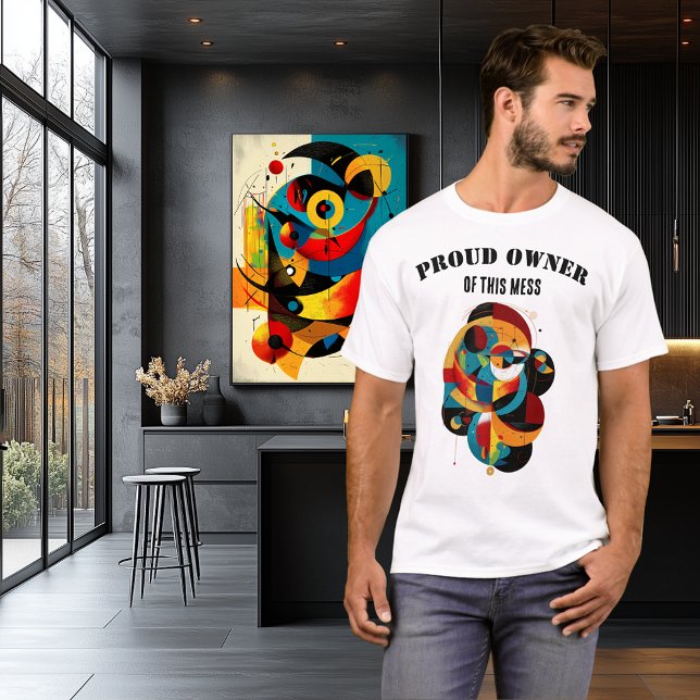 T-shirt Funny Geometric Art, Modern Abstract with attitude (Créateur téléchargé)