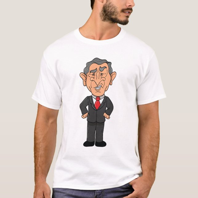 T-shirt Funny George W Bush Political Caricature (Devant)