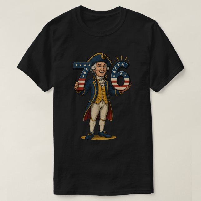 T-shirt Funny George Washington 76 Chemise mème (Design devant)