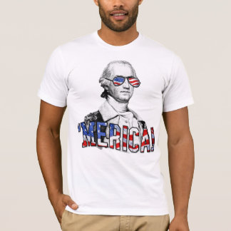 T-shirt Funny George Washington Merica Amérique patriotiqu