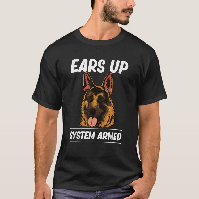 T-shirt Funny German Shepherd (Devant)