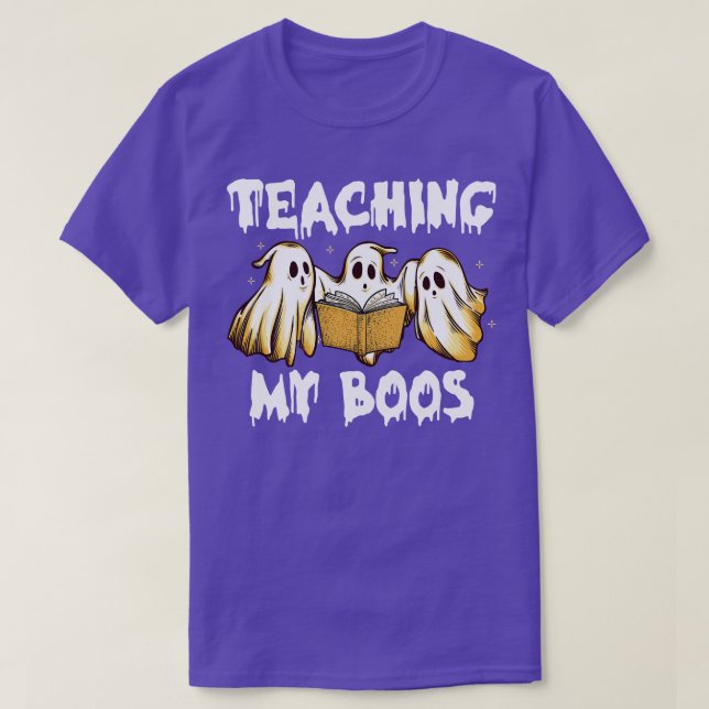 T-shirt Funny Ghost Enseigner Mes Boos Halloween Enseignan (Design devant)