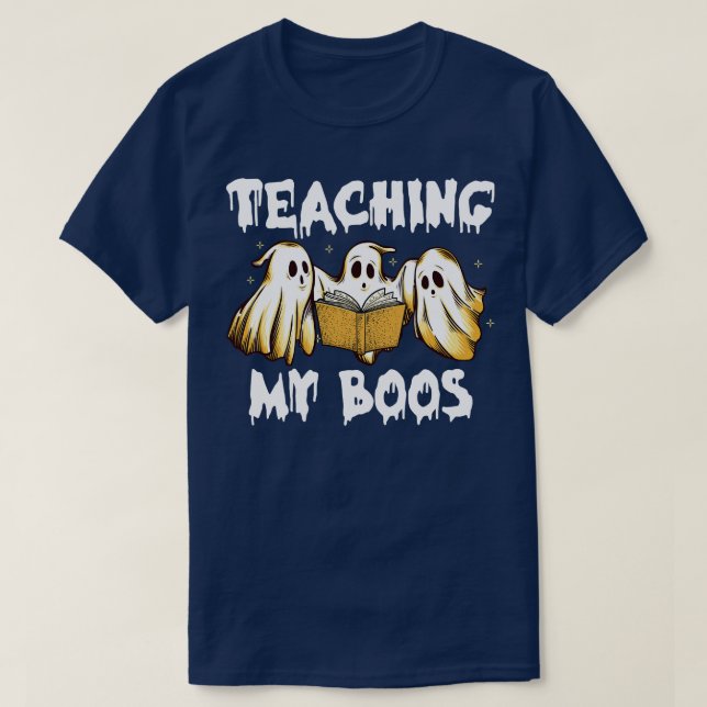 T-shirt Funny Ghost Enseigner Mes Boos Halloween Enseignan (Design devant)