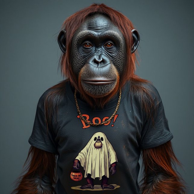T-shirt funny ghost orangutan:A Spooky laugh adventure! (Créateur téléchargé)