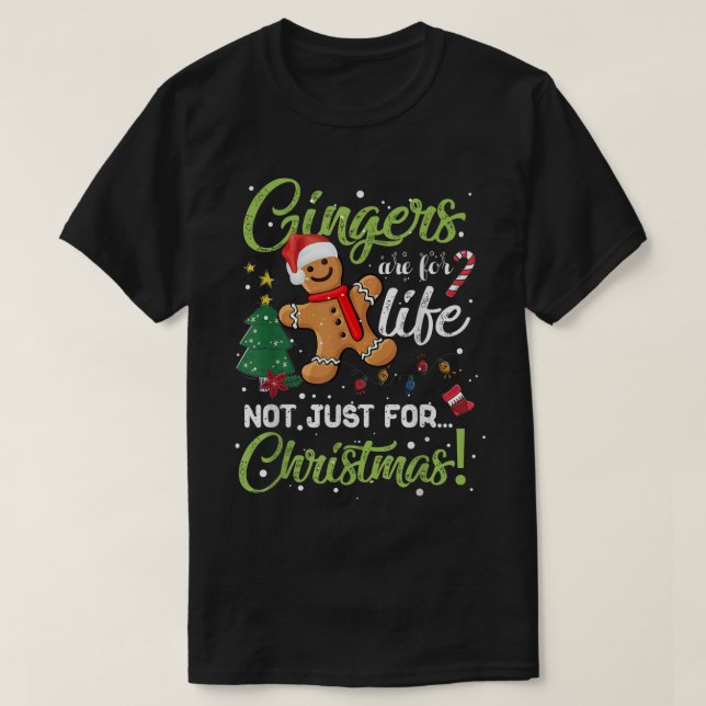 T-shirt Funny Gingerbread Christmas Design (Design devant)