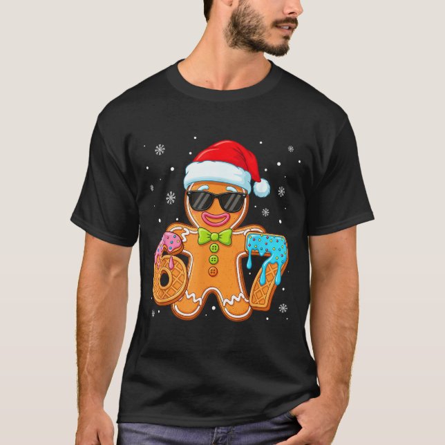 T-shirt Funny Gingerbread Six Seven 67 Ice Cream Drip Chri (Devant)