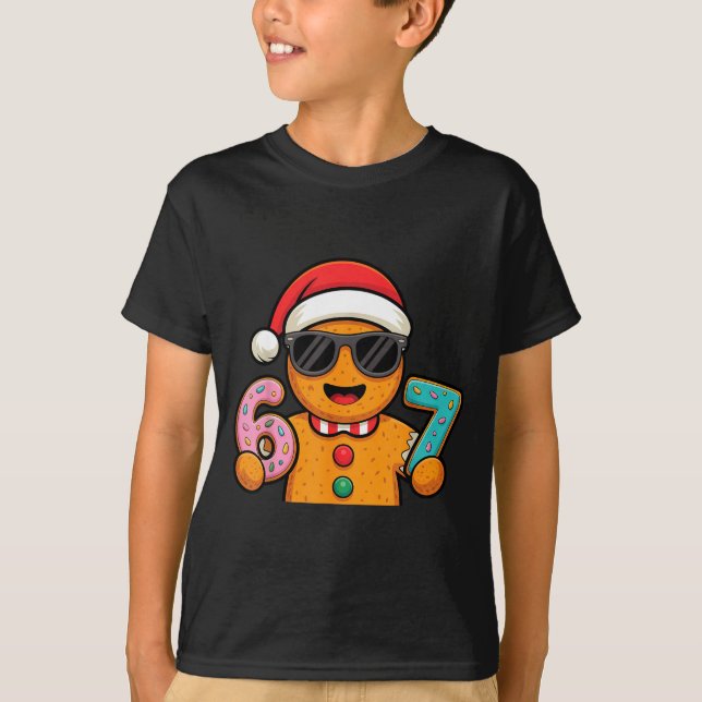 T-shirt Funny Gingerbread Six Seven 67 Ice Cream Drip Chri (Devant)