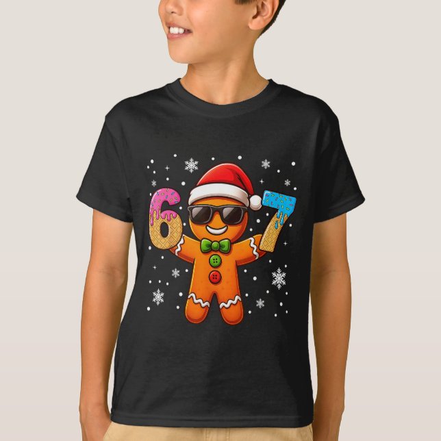 T-shirt Funny Gingerbread Six Seven 67 Ice Cream Drip Chri (Devant)