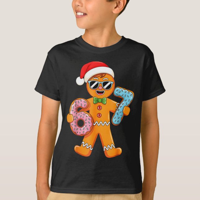 T-shirt Funny Gingerbread Six Seven 67 Ice Cream Drip Chri (Devant)