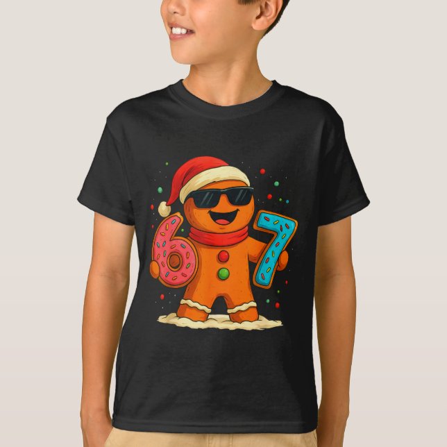 T-shirt Funny Gingerbread Six Seven 67 Ice Cream Drip Chri (Devant)