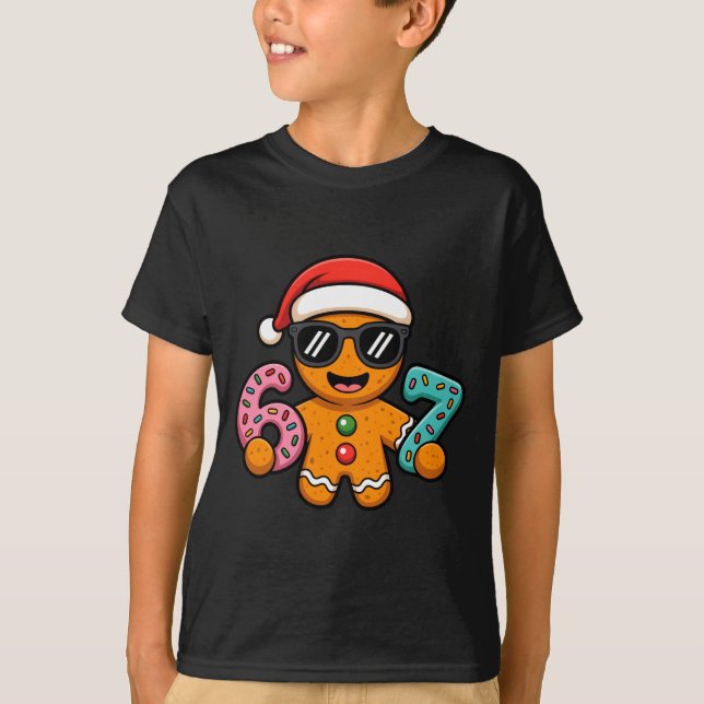T-shirt Funny Gingerbread Six Seven 67 Ice Cream Drip Chri (Devant)