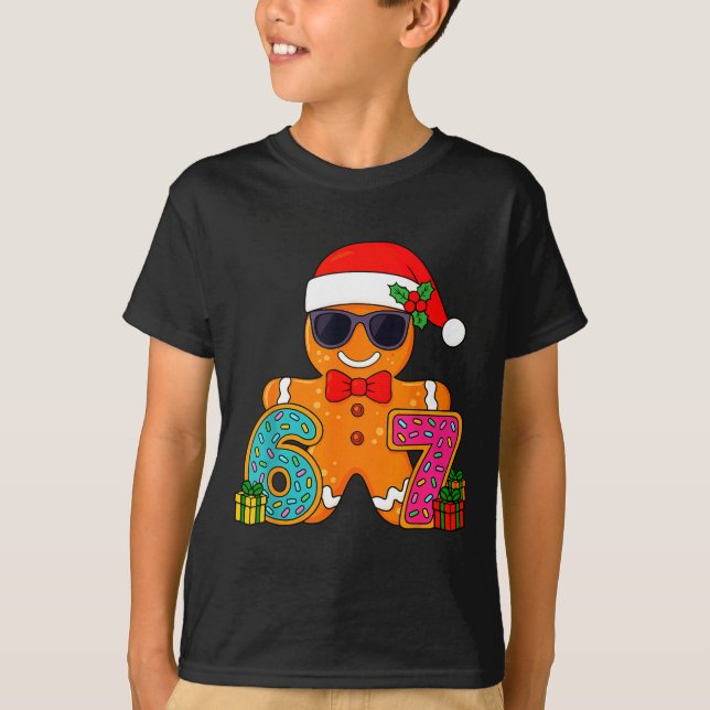 T-shirt Funny Gingerbread Six Seven 67 Ice Cream Drip Chri (Devant)