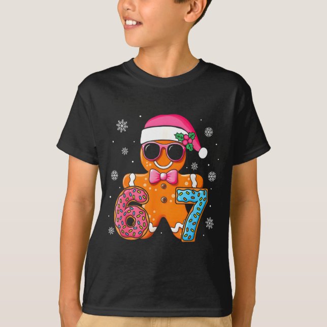 T-shirt Funny Gingerbread Six Seven 67 Ice Cream Drip Chri (Devant)