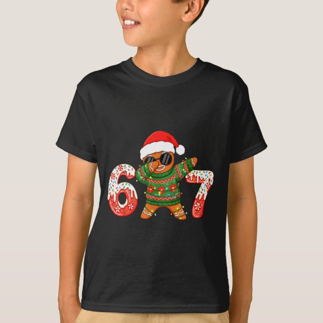 T-shirt Funny Gingerbread Six Seven 67 Ice Cream Drip Chri (Devant)