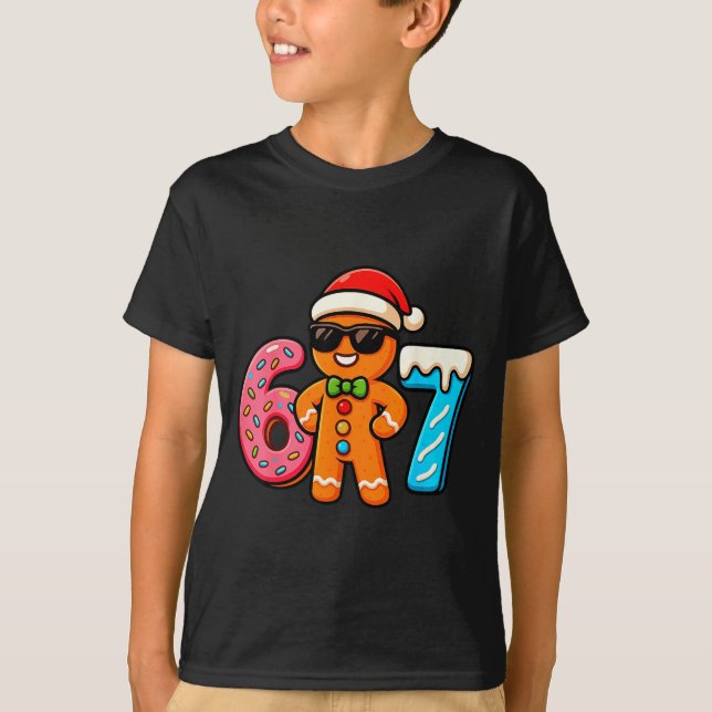 T-shirt Funny Gingerbread Six Seven 67 Ice Cream Drip Chri (Devant)