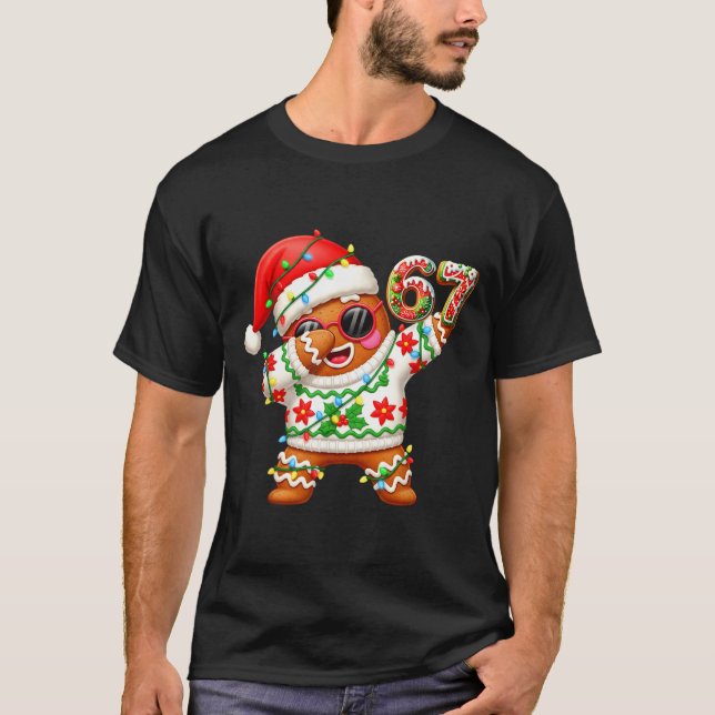 T-shirt Funny Gingerbread Six Seven 67 Ice Cream Drip Chri (Devant)