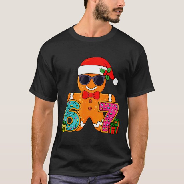 T-shirt Funny Gingerbread Six Seven 67 Ice Cream Drip Chri (Devant)