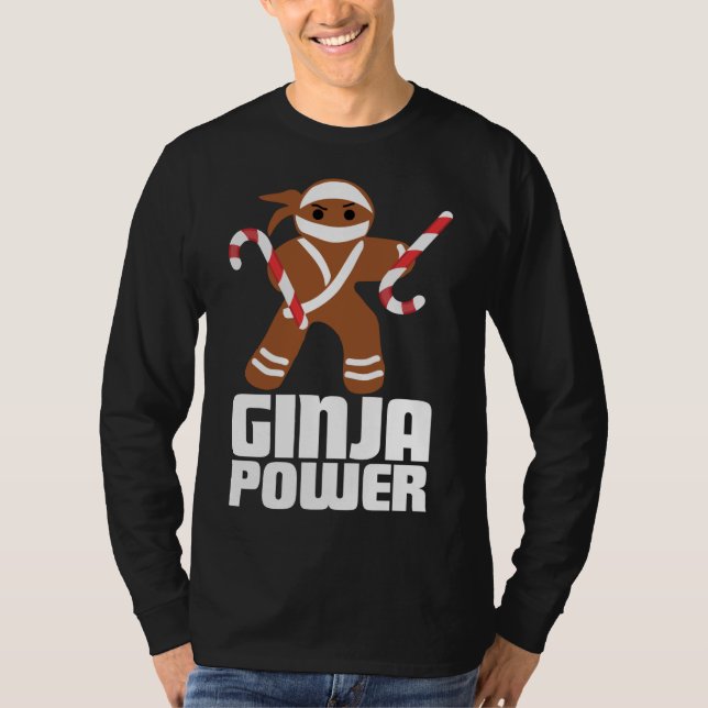 T-shirt Funny Ginja Power Cute Noël Cookie Gingerbrea (Devant)