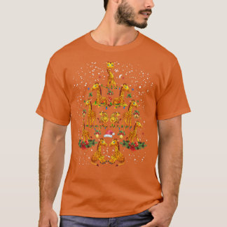 T-shirt Funny Giraffe Arbre de Noël Funny Giraffe Animal