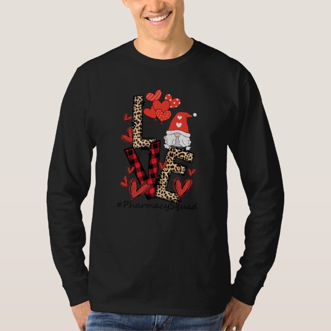 T-shirt Funny Gnome Pharmacie Squad Pharmaciste Valentine  (Devant)