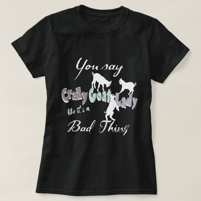 T-shirt FUNNY GOAT DIT : | Crazy Goat Lady Cool Pastels (Design devant)