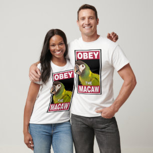 T-shirt Funny Golden Collared Macaw - Oiseau Art