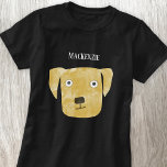 T-shirt Funny Golden Labrador Retriever Chien Nom personna<br><div class="desc">Joli petit Golden Labrador Retriever chien art pour vous faire sourire. Customisez en modifiant ou en supprimant le nom.</div>