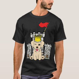 T-shirt Funny Golden Retriever Est Le Roi Du Château