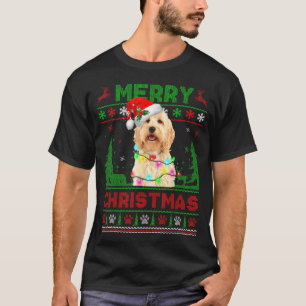 T-shirt Funny Goldendoodle Chien Tree lumières de Noël Noë