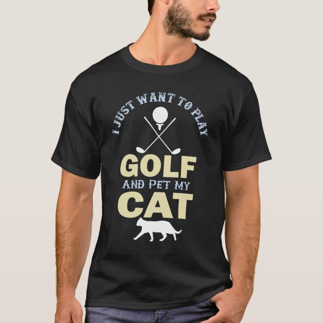 T-shirt Funny Golf Amoureux des chats Golfing Kitty Don (Devant)