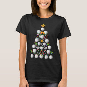 T-shirt Funny Golf Ball Christmas Tree Christmas Golf Love