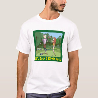 T-shirt Funny Golf, bière et jus de Birdie
