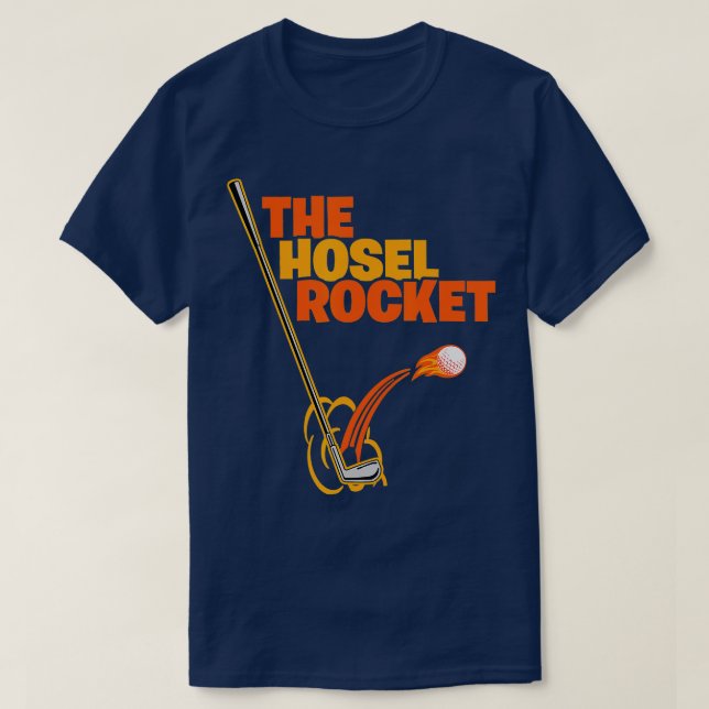 T-shirt Funny Golf Club Tiré La Hole Rocket Golfer Ball (Design devant)