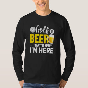 T-shirt Funny Golf Et Bière Golfeur Boire Golf Lover Gag