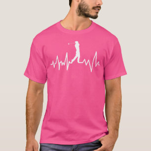 T-shirt Funny Golf Fête des pères Heartbeat