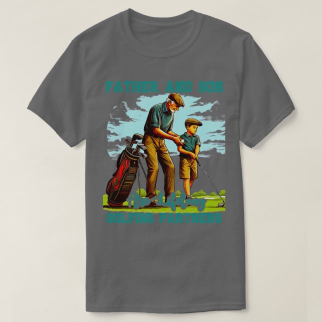T-shirt Funny Golf Père Son jumelage basse Dady Papa Garço (Design devant)