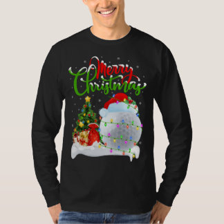 T-shirt Funny Golf Sports Amoureux Xmas Lighting Golf Chri
