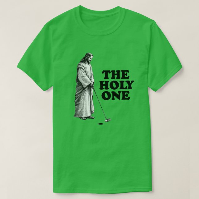 T-shirt Funny Golfing Jésus Le Saint (Design devant)