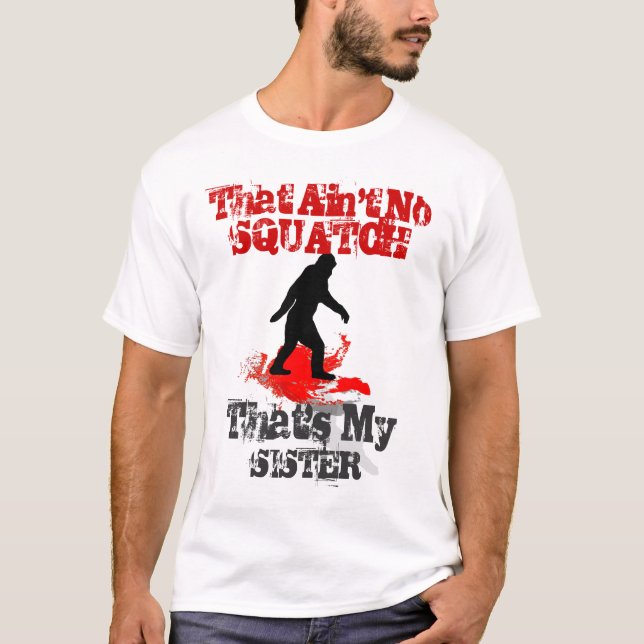 T-shirt Funny Gone Squatchin Bigfoot personnalisé (Devant)