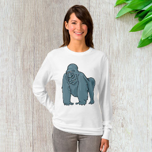 T-shirt Funny Gorilla Cool Bleu Ape Animal Design