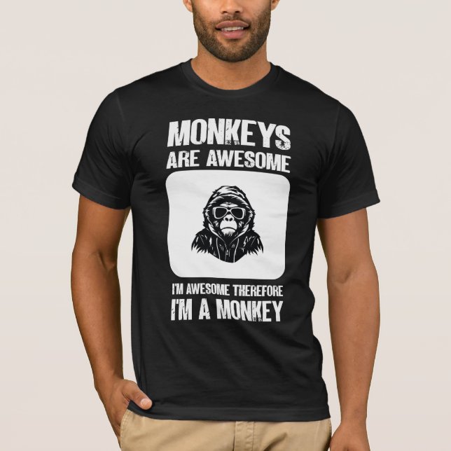 T-shirt  Funny Gorilla Hoodie Design for Animal Lovers  (Devant)